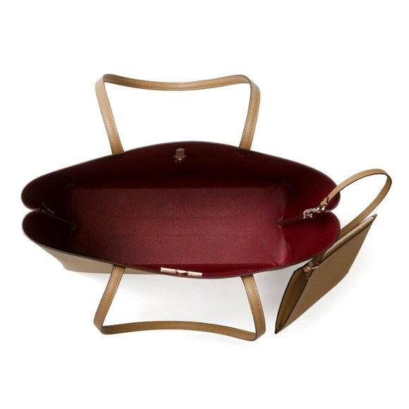 New Kate Spade All Day Large Tote Leather Timeless Taupe - Picture 3 of 5